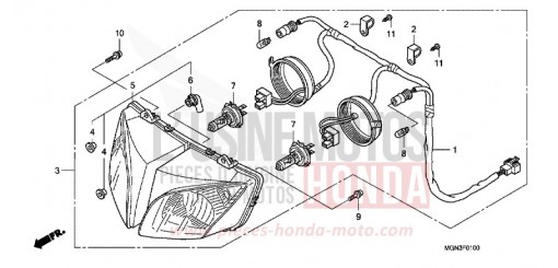 HEADLIGHT (CBF600S/SA) CBF600SA de 2010